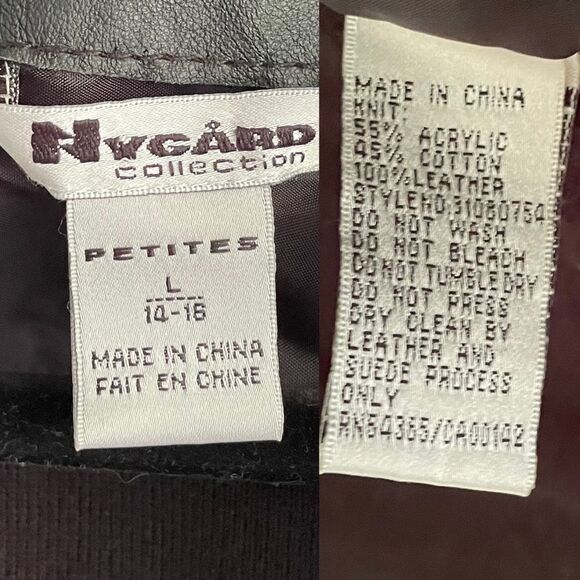 NYGARD Collection Leather Jacket Black PL (14-18) - Picture 8 of 8